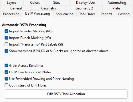 KSCUT System importer|Import and Export > DSTV (NC1) Part Import .